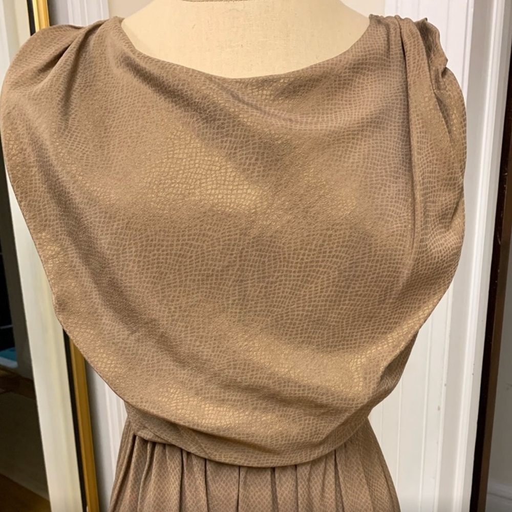 Nicholas K- Python Silk Dress In Gold